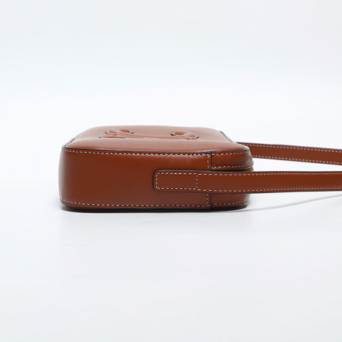 CELINE Leather Mini Triomphe Shoulder Bag Brown WS20052