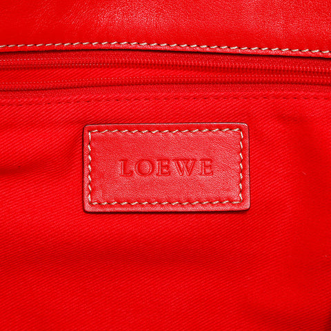 LOEWE logo leather Tote Bag Red WS20054