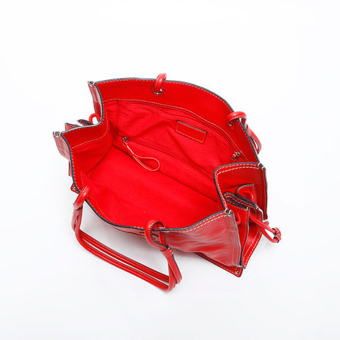 LOEWE logo leather Tote Bag Red WS20054