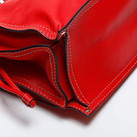 LOEWE logo leather Tote Bag Red WS20054