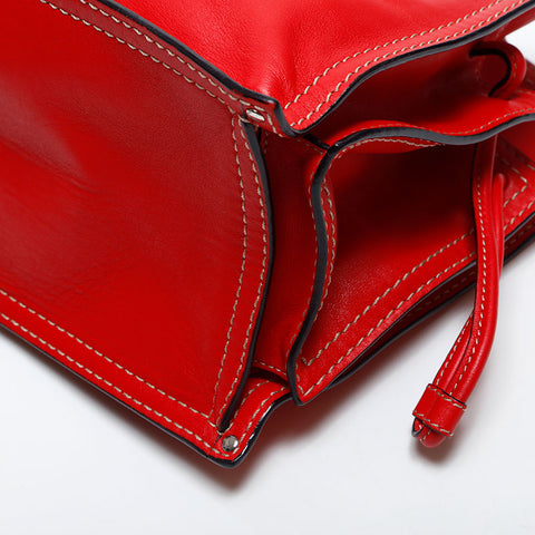 LOEWE logo leather Tote Bag Red WS20054