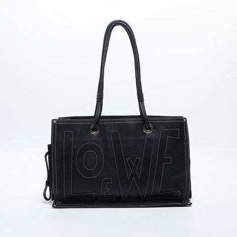 LOEWE logo leather Tote Bag black WS20055