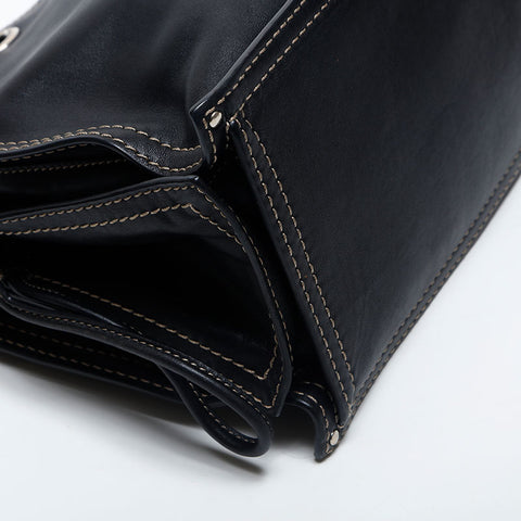 LOEWE logo leather Tote Bag black WS20055