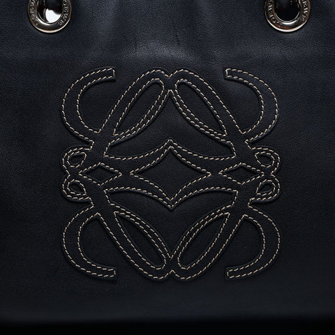 LOEWE logo leather Tote Bag black WS20055