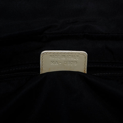 Christian Dior Malice Pearl Wool Cotton Shoulder Bag Black White WS20056