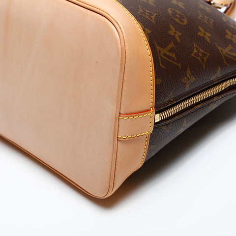 LOUIS VUITTON 2002 Monogram Alma PM Handbag Brown WS20058