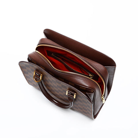 LOUIS VUITTON Damier Triana made in 2002 Handbag Brown WS20059