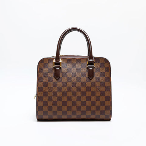 LOUIS VUITTON Damier Triana made in 2002 Handbag Brown WS20059