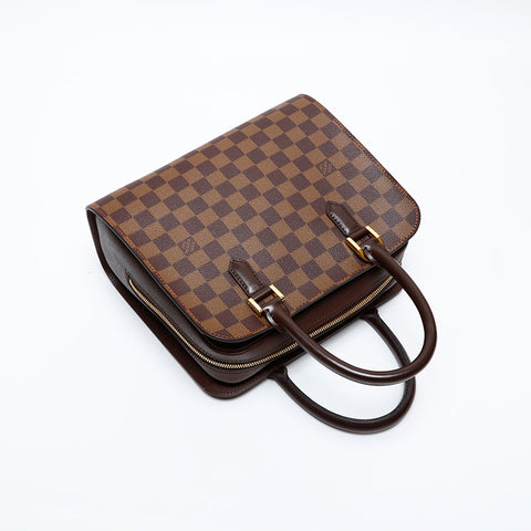 LOUIS VUITTON Damier Triana made in 2002 Handbag Brown WS20059