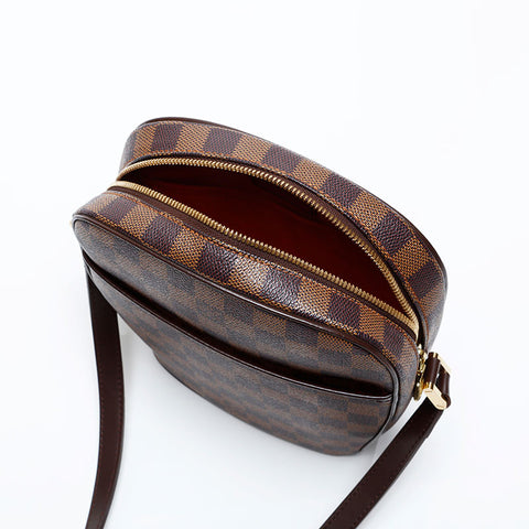LOUIS VUITTON 2003 Damier Ipanema PM Shoulder Bag Brown WS20061