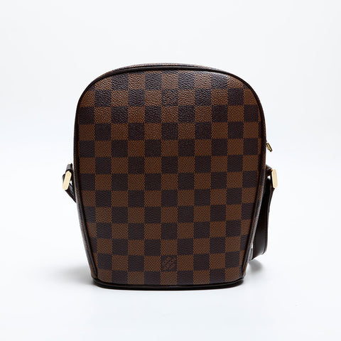 LOUIS VUITTON 2003 Damier Ipanema PM Shoulder Bag Brown WS20061