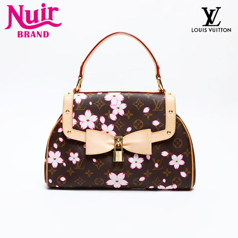 LOUIS VUITTON 2003 Monogram Cherry Blossom Sac Retro PM Handbag Brown WS20062
