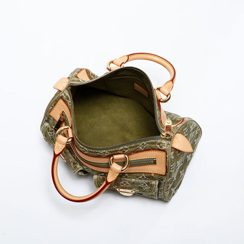 ルイ・ヴィトン LOUIS VUITTON 2006年製 モノグラム デニム ネオスピーディ ハンドバッグ グリーン WS20063