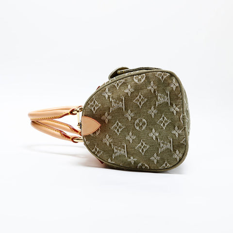 ルイ・ヴィトン LOUIS VUITTON 2006年製 モノグラム デニム ネオスピーディ ハンドバッグ グリーン WS20063