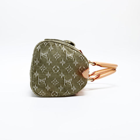 ルイ・ヴィトン LOUIS VUITTON 2006年製 モノグラム デニム ネオスピーディ ハンドバッグ グリーン WS20063