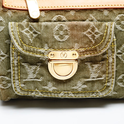 ルイ・ヴィトン LOUIS VUITTON 2006年製 モノグラム デニム ネオスピーディ ハンドバッグ グリーン WS20063