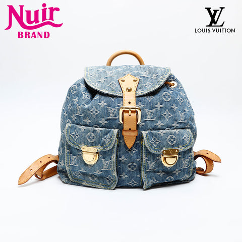 LOUIS VUITTON 2006 Monogram Denim Sac Ad GM Backpack Â· Daypack blue WS20065