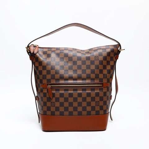 LOUIS VUITTON Damier Diane 2014 Shoulder Bag Brown WS20068