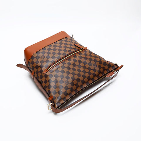 LOUIS VUITTON Damier Diane 2014 Shoulder Bag Brown WS20068