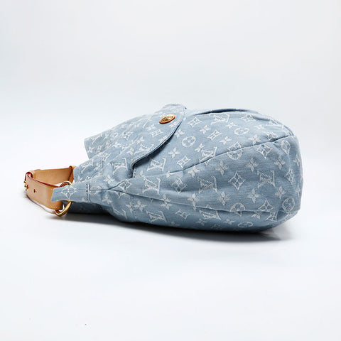 LOUIS VUITTON 2011 Monogram Denim Daily GM Shoulder Bag blue WS20069