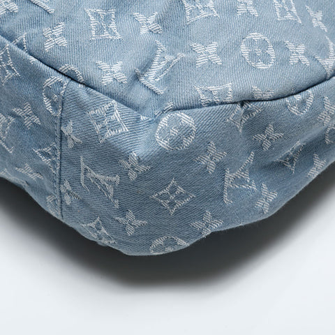 LOUIS VUITTON 2011 Monogram Denim Daily GM Shoulder Bag blue WS20069