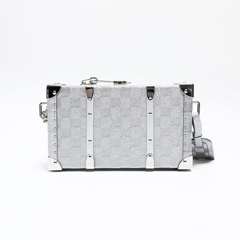 ルイ・ヴィトン LOUIS VUITTON ダミエ グリッター ウォレット・トランク ショルダーバッグ シルバー WS20070