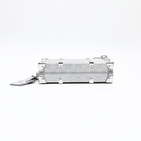 ルイ・ヴィトン LOUIS VUITTON ダミエ グリッター ウォレット・トランク ショルダーバッグ シルバー WS20070