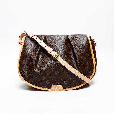 LOUIS VUITTON 2011 Monogram Menilmontant MM Shoulder Bag Brown WS20071