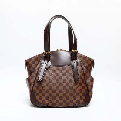 LOUIS VUITTON 2010 Damier Verona MM Shoulder Bag Brown WS20073