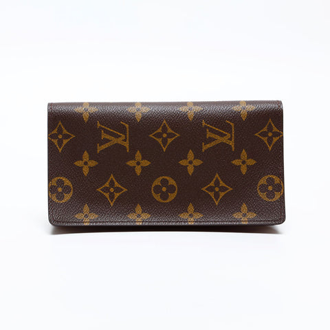 美品 ルイ・ヴィトン LOUIS VUITTON 2004年製 モノグラム ポルトカルト クレディ 長財布 ブラウン WS20075