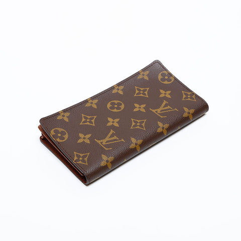 美品 ルイ・ヴィトン LOUIS VUITTON 2004年製 モノグラム ポルトカルト クレディ 長財布 ブラウン WS20075