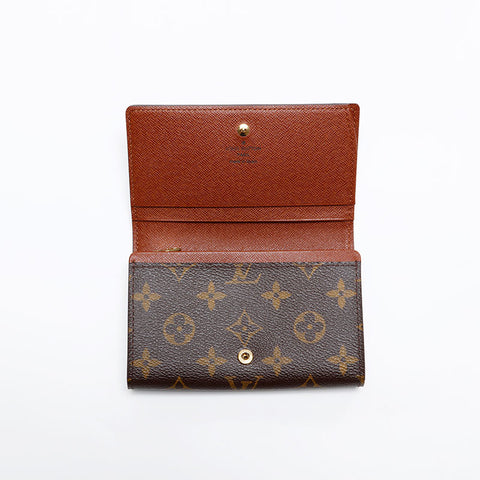 LOUIS VUITTON 2006 Monogram Portefeuille Tresor Bifold Wallet Brown WS20076