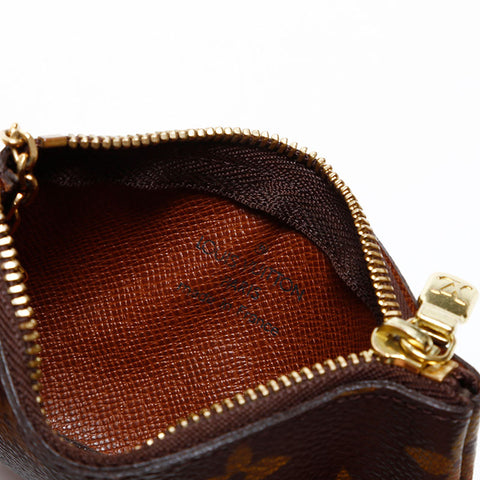 LOUIS VUITTON 2003 Monogram Pochette Cle Coin case Brown WS20079