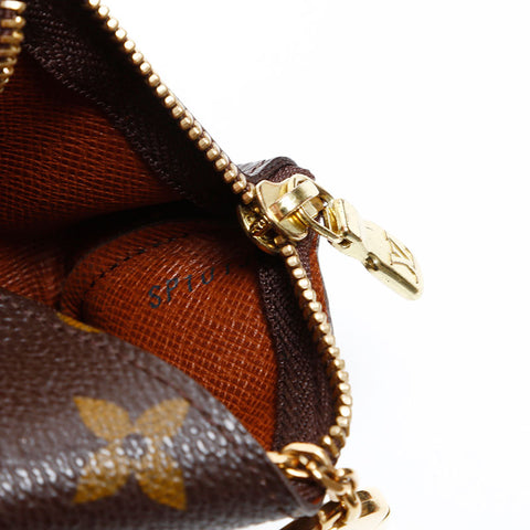 LOUIS VUITTON 2003 Monogram Pochette Cle Coin case Brown WS20079