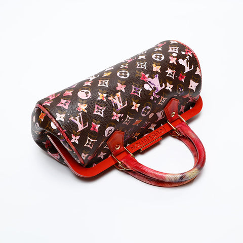 LOUIS VUITTON 2008 Monogram Watercolor Papillon Handbag Red WS20081