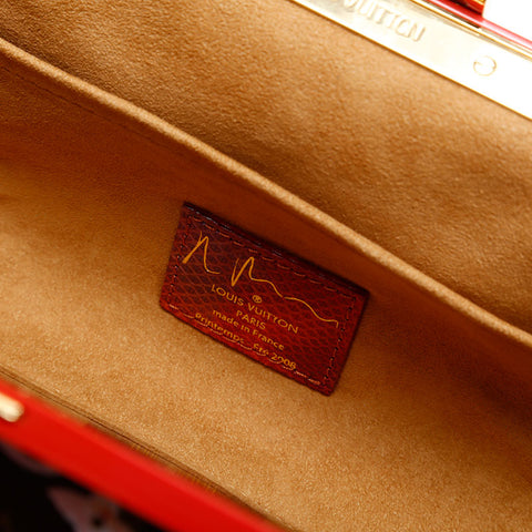 LOUIS VUITTON 2008 Monogram Watercolor Papillon Handbag Red WS20081