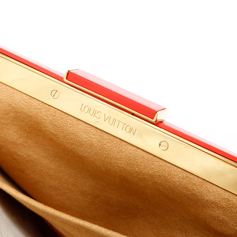 LOUIS VUITTON 2008 Monogramm Aquarell Papillon Handtasche Rot WS20081