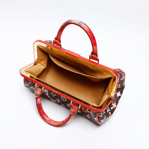 LOUIS VUITTON 2008 Monogram Watercolor Papillon Handbag Red WS20081
