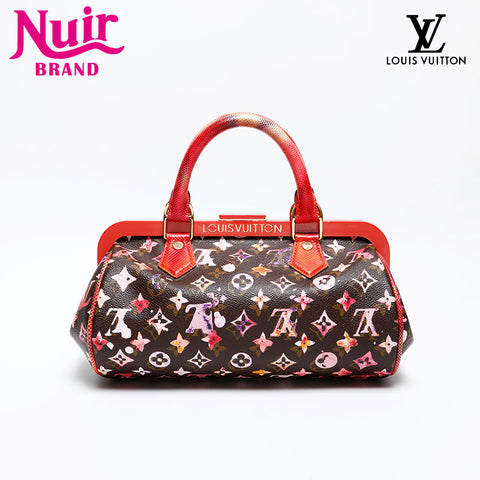LOUIS VUITTON 2008 Monogram Watercolor Papillon Handbag Red WS20081