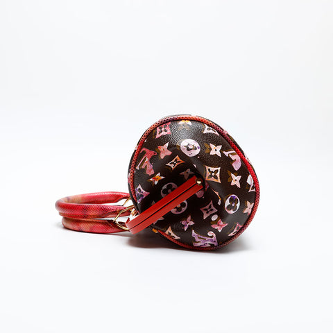 LOUIS VUITTON 2008 Monogram Watercolor Papillon Handbag Red WS20081