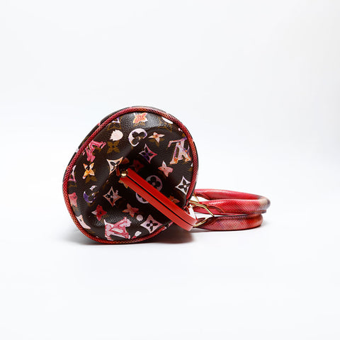 LOUIS VUITTON 2008 Monogram Watercolor Papillon Handbag Red WS20081