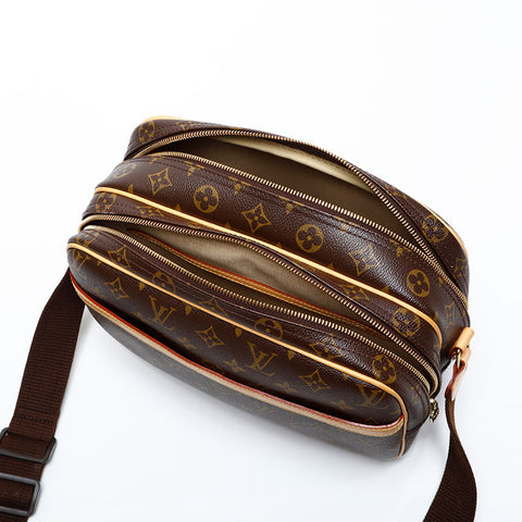 LOUIS VUITTON 2005 Monogram Reporter PM Shoulder Bag Brown WS20083