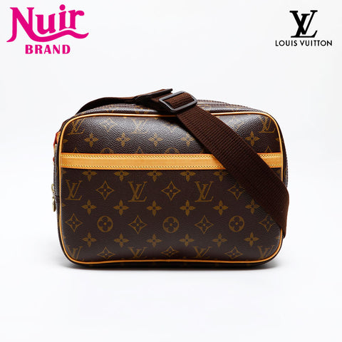 LOUIS VUITTON 2005 Monogram Reporter PM Shoulder Bag Brown WS20083