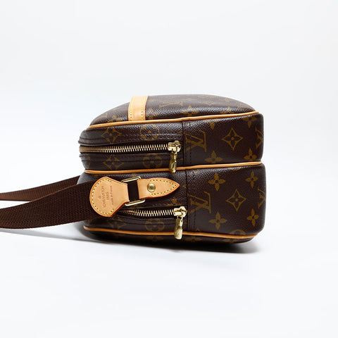 LOUIS VUITTON 2005 Monogram Reporter PM Shoulder Bag Brown WS20083