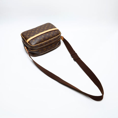 LOUIS VUITTON 2005 Monogram Reporter PM Shoulder Bag Brown WS20083