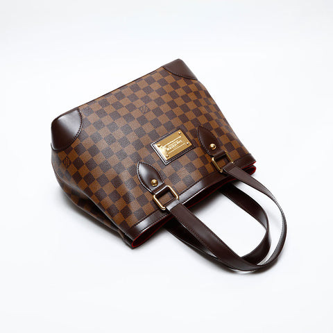 LOUIS VUITTON 2009 Damier Hampstead PM Handbag Brown WS20085