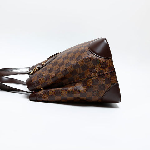LOUIS VUITTON 2009 Damier Hampstead PM Handbag Brown WS20085