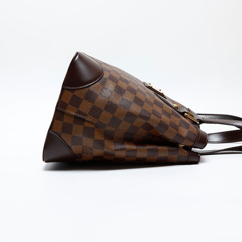 LOUIS VUITTON 2009 Damier Hampstead PM Handbag Brown WS20085