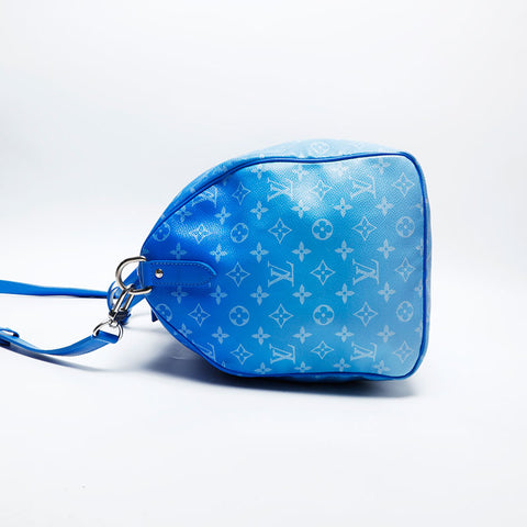 LOUIS VUITTON 2020 Monogram Cloud Keepall Bandouliere 50 Boston bag blue WS20089