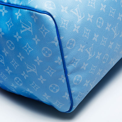 LOUIS VUITTON 2020 Monogram Cloud Keepall Bandouliere 50 Boston bag blue WS20089